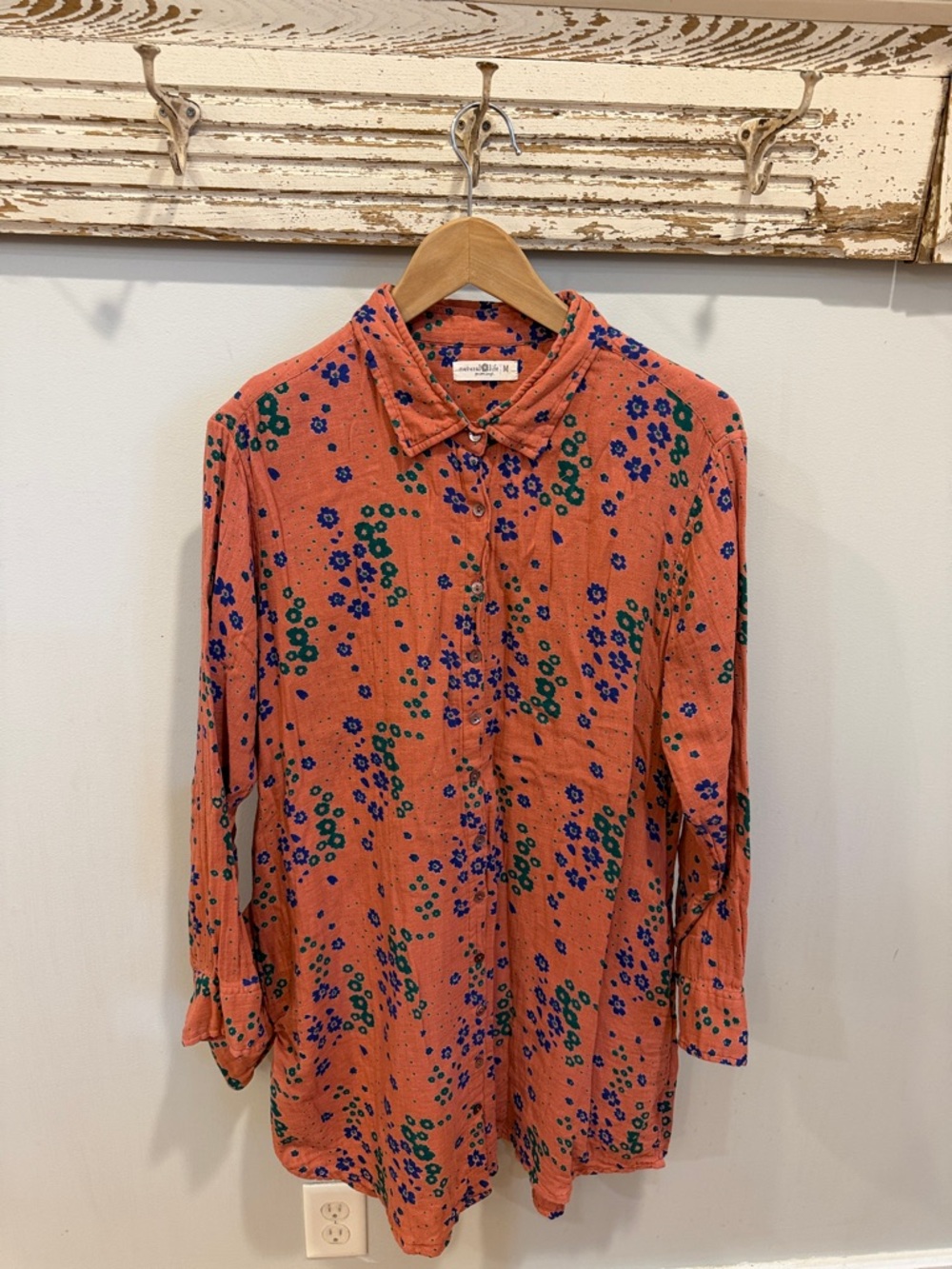 Natural Life Georgia Dress Floral Flowers Pockets Size Medium - Picture 2 of 9